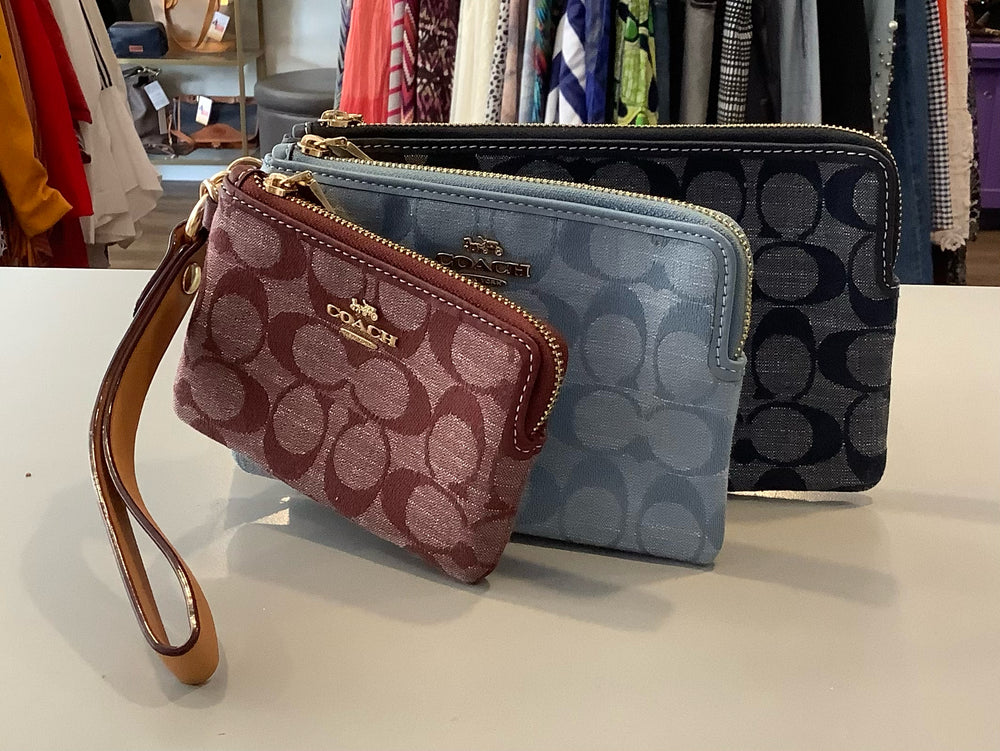 Coach Corner Zip Trio Wristlet