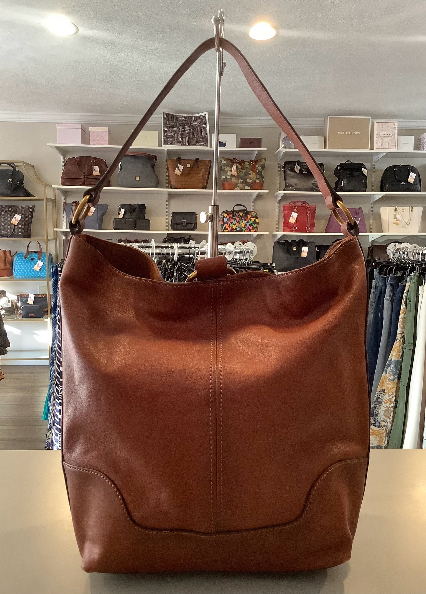 Frye Leather Ring Shoulder Bag