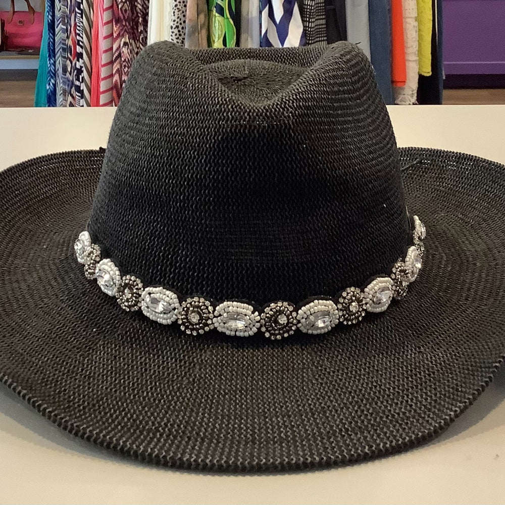 C.C Cowboy Rhinestone Straw Hat