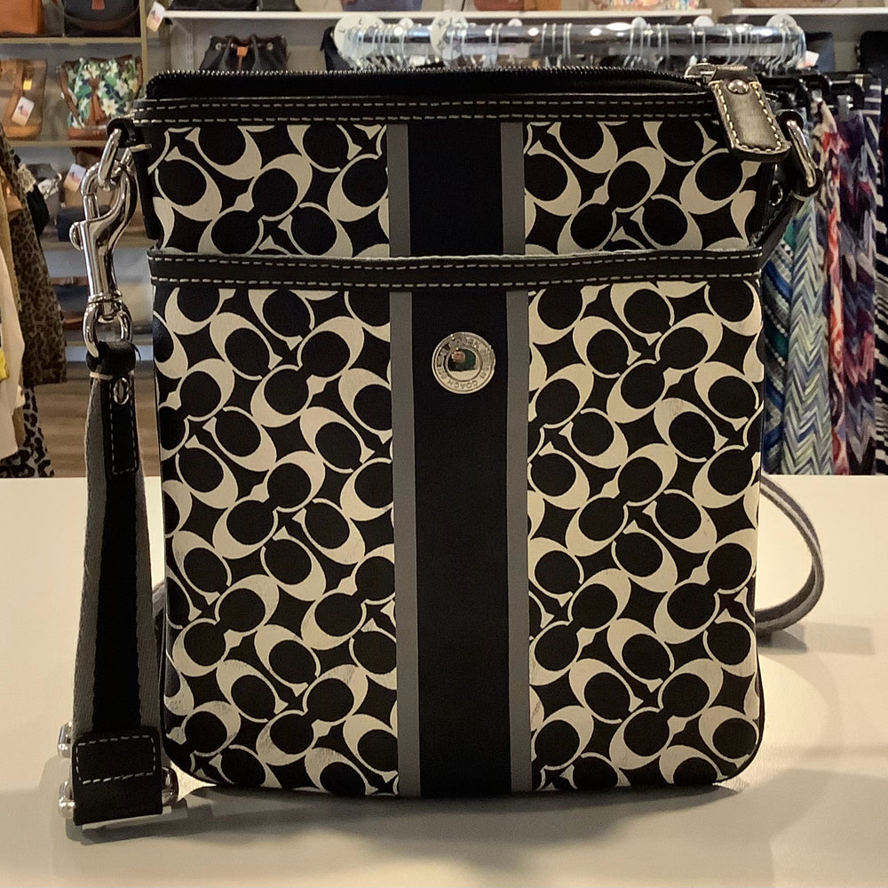 Coach Black and White Crossbody