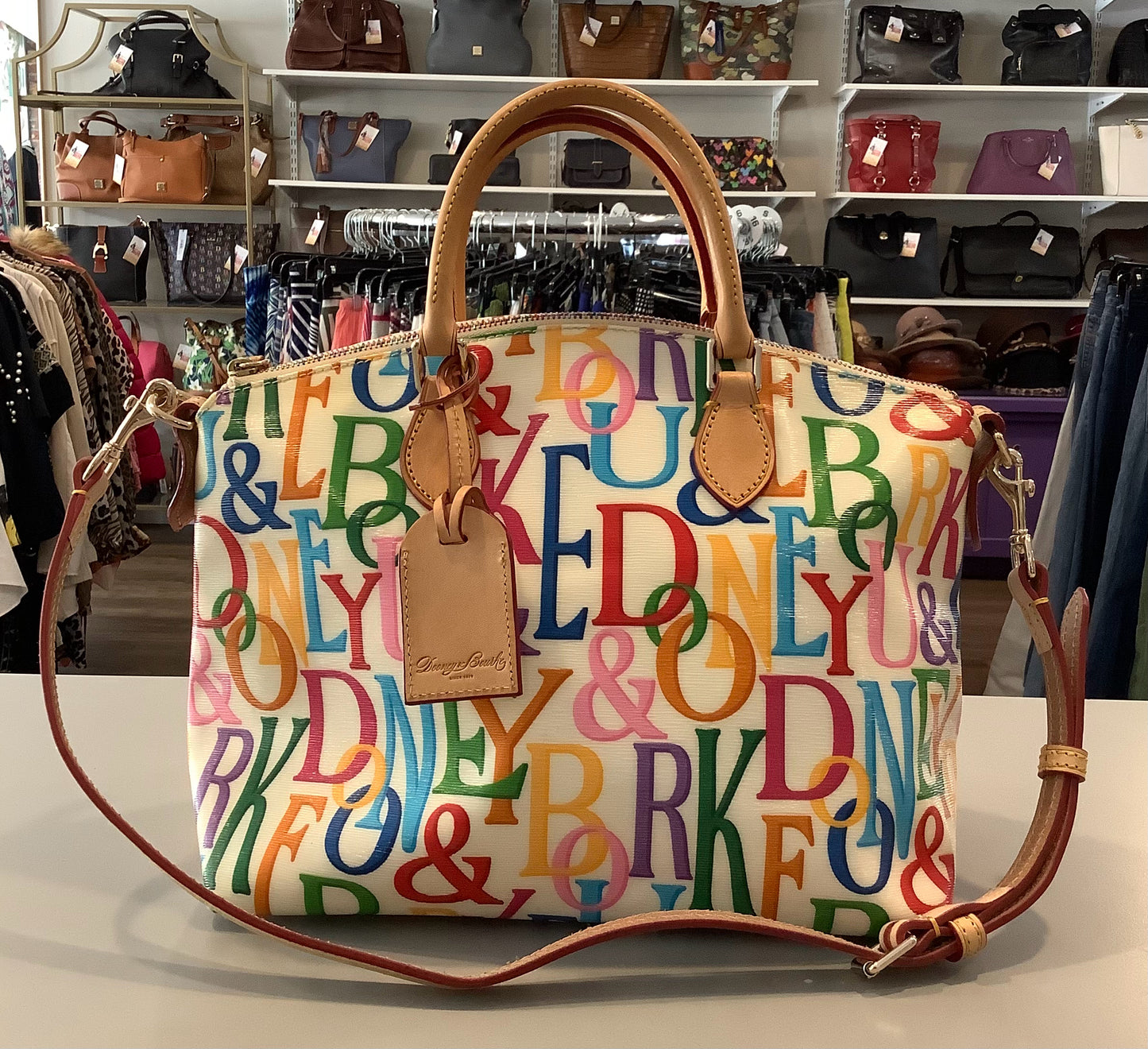 Dooney and Bourke Grafitti Rainbow Shoulder Bag