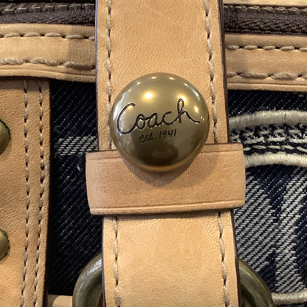 
                      
                        RARE Coach Ltd Ed Liliy Legacy Signature C Denim Satchel
                      
                    