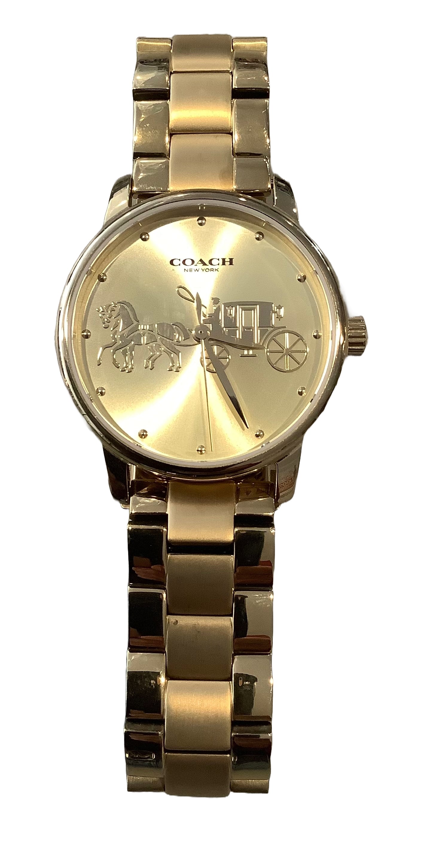 Coach  Grand Gold Dial Gold Tone Stainless Steel Women's Watch