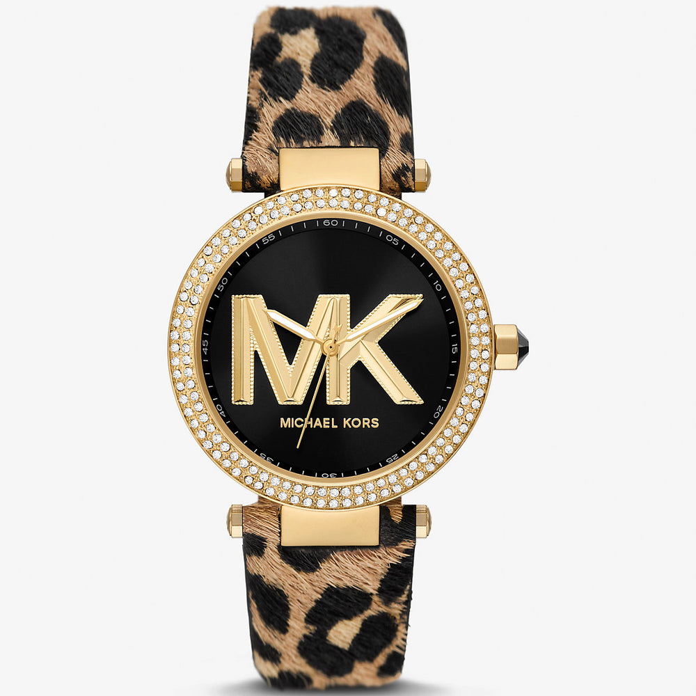 Michael Kors Parker Gold Tone Calf Hair Watch