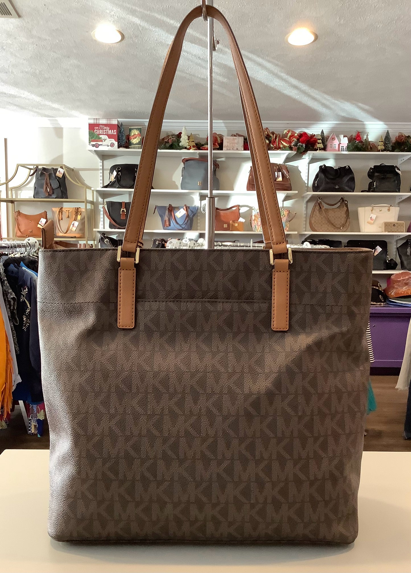 Michael Kors Brown Logo Morgan Large Tote