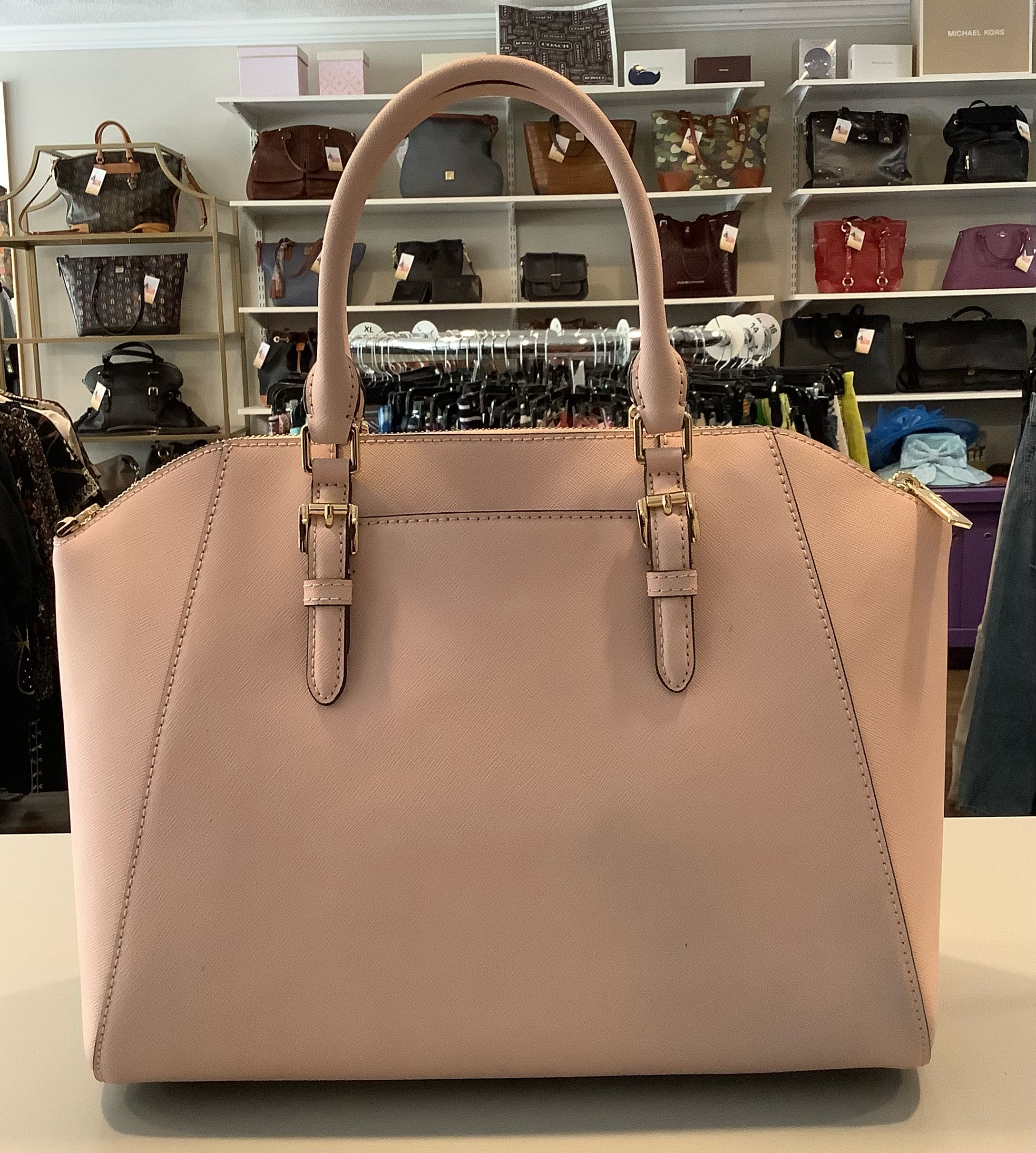 Michael hotsell Kors Ciara Saffiano Leather Satchel