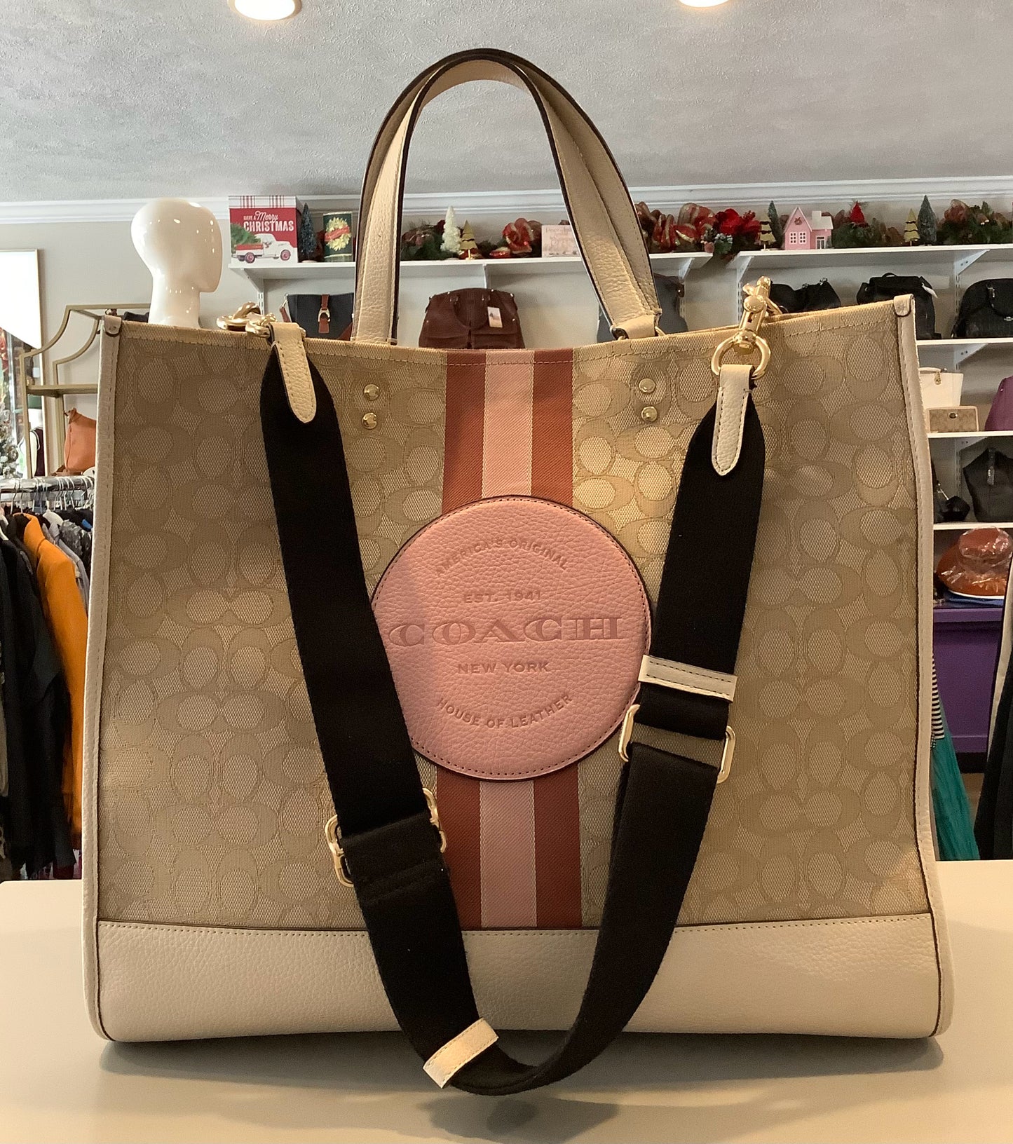 Coach Dempsy 40 Jaquard with Signature Stripe