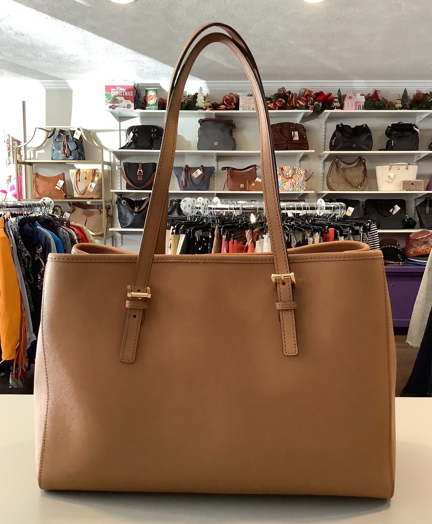 Michael Kors Jet Set Saffiano Leather Tote Bag