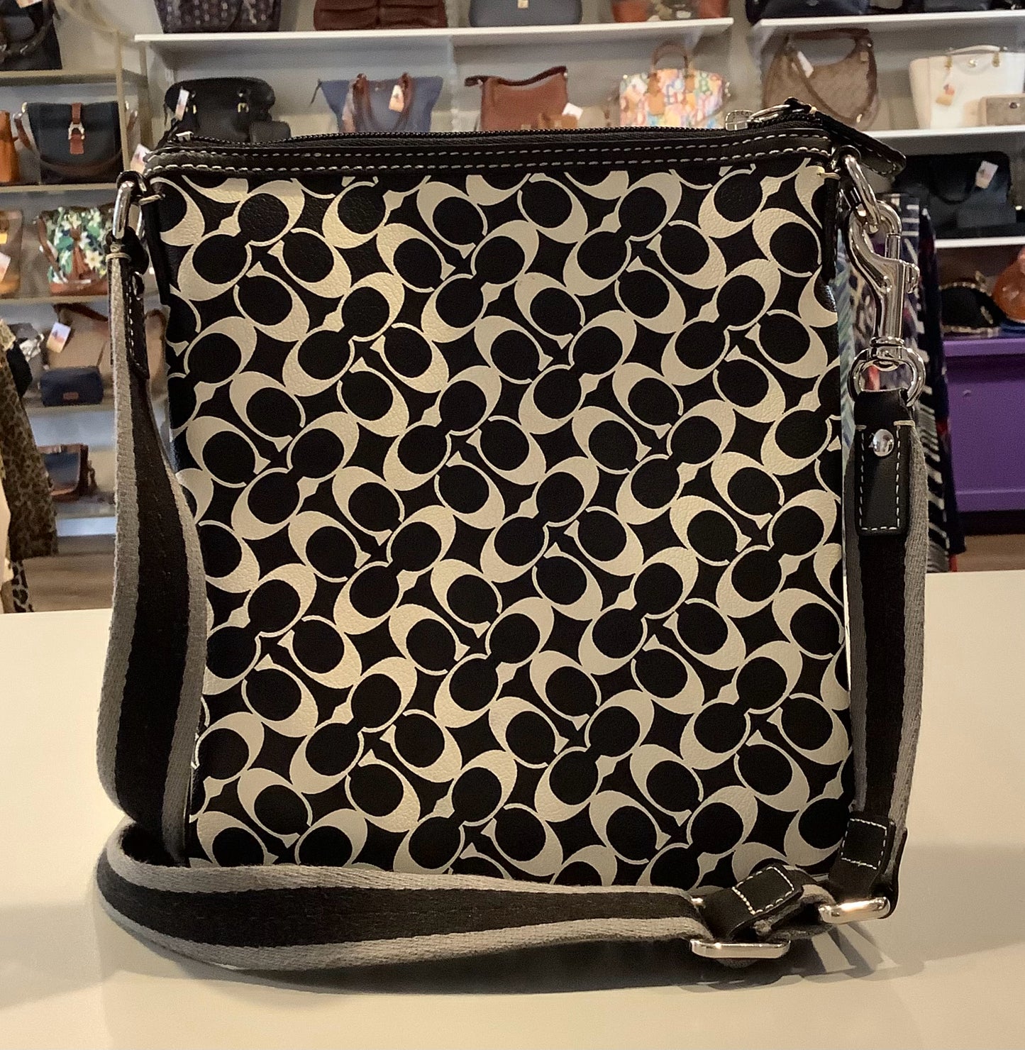 Coach Black and White Crossbody