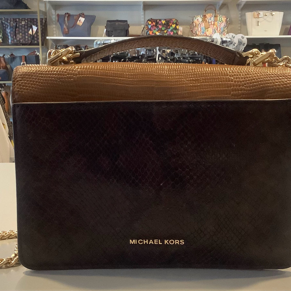 Michael Kors Jade Multi-Color Cro Snakeskin Embossed Leather Mini CB