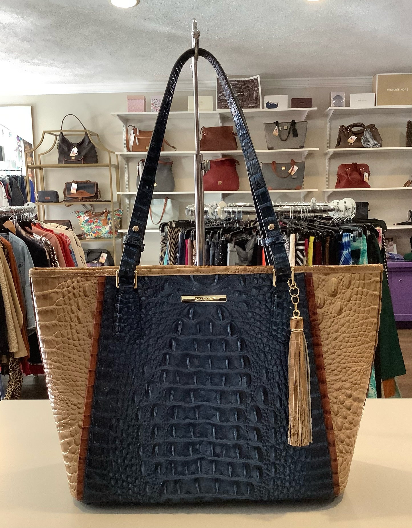 Brahmin Medium Asher Lapis Lawrence