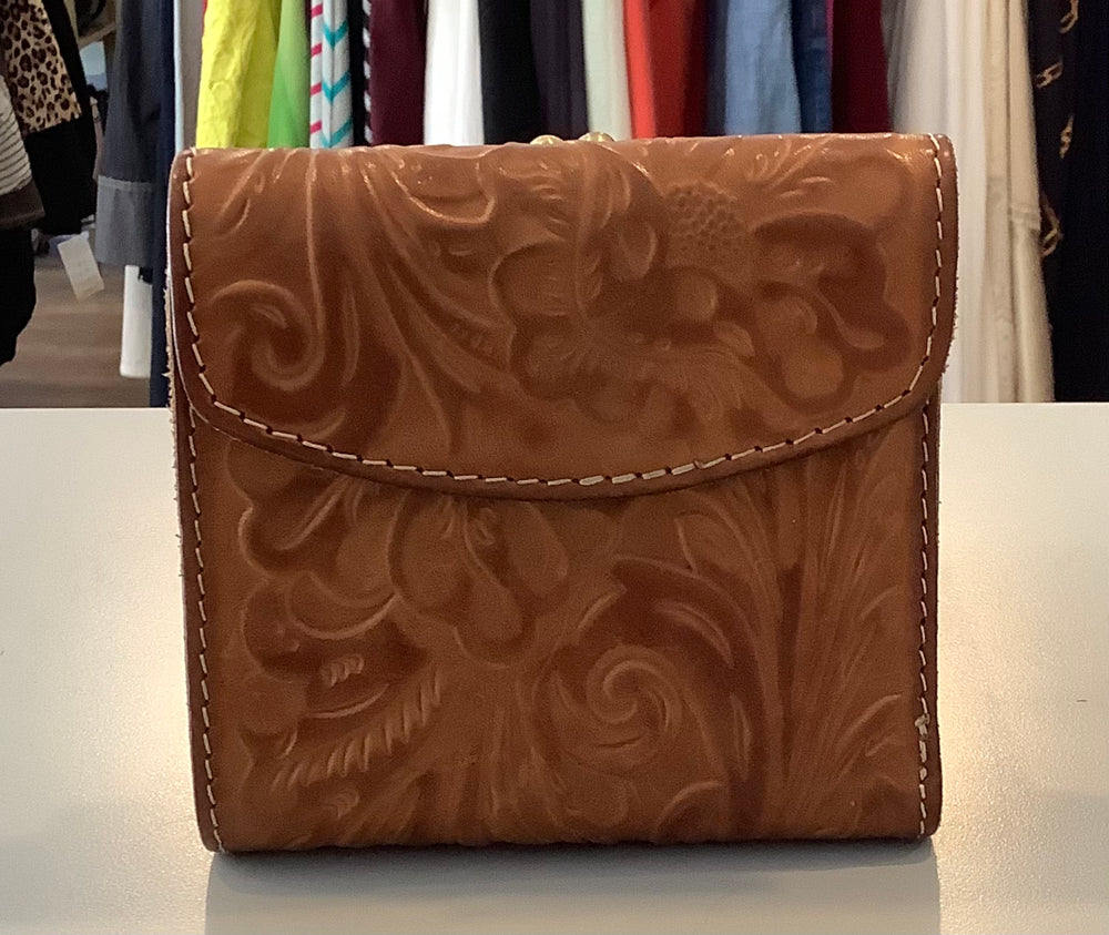 Patricia Nash Burnished Tooled Leather Wallet