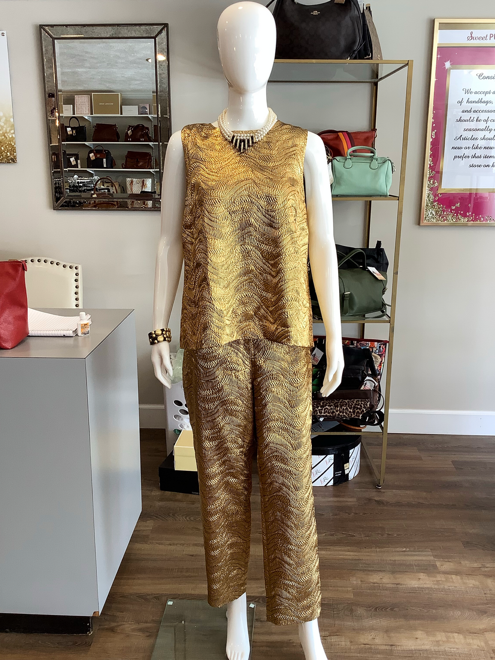 J Crew Gold Pants Set